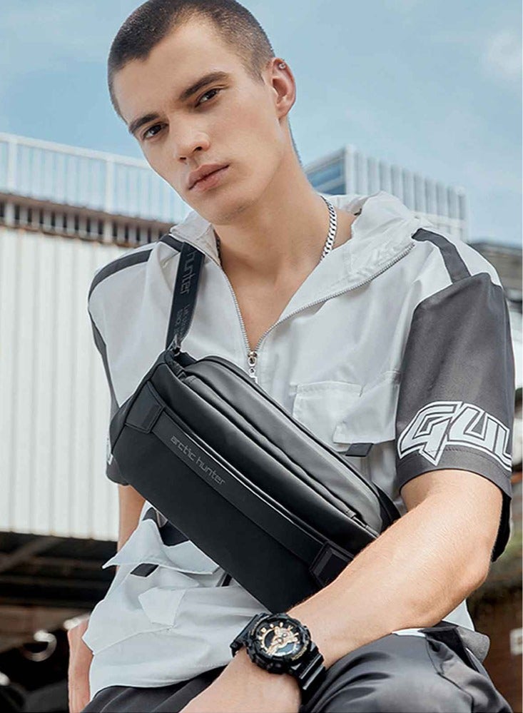 ARCTIC HUNTER Lightweight Waist Money Bag for Men and Women,Crossbody Shoulder Bag Pack,Belt Bag for Travel Walking Running Hiking Cycling, Black - Image 2